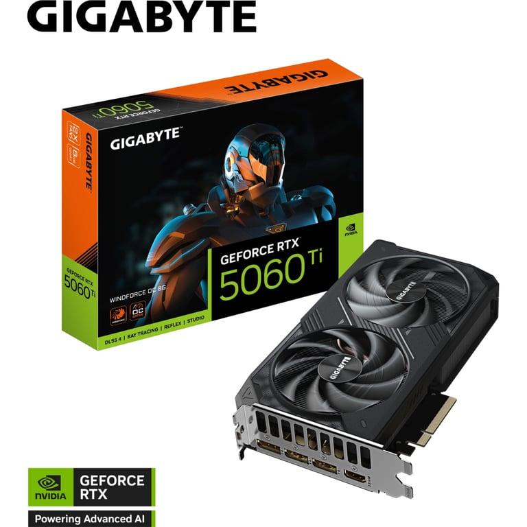 Відеокарта GIGABYTE GeForce RTX5060Ti 8Gb WINDFORCE OC (GV-N506TWF2OC-8GD) - фото 8