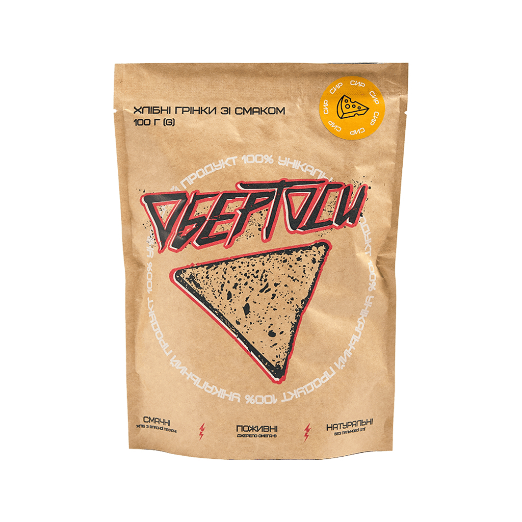 Сухарики Обертоси пшеничні зі смаком Сиру 100 г (4820173480531) - фото 1 Сухарики Обертоси пшеничні зі смаком Сиру 100 г (4820173480531) - фото 1