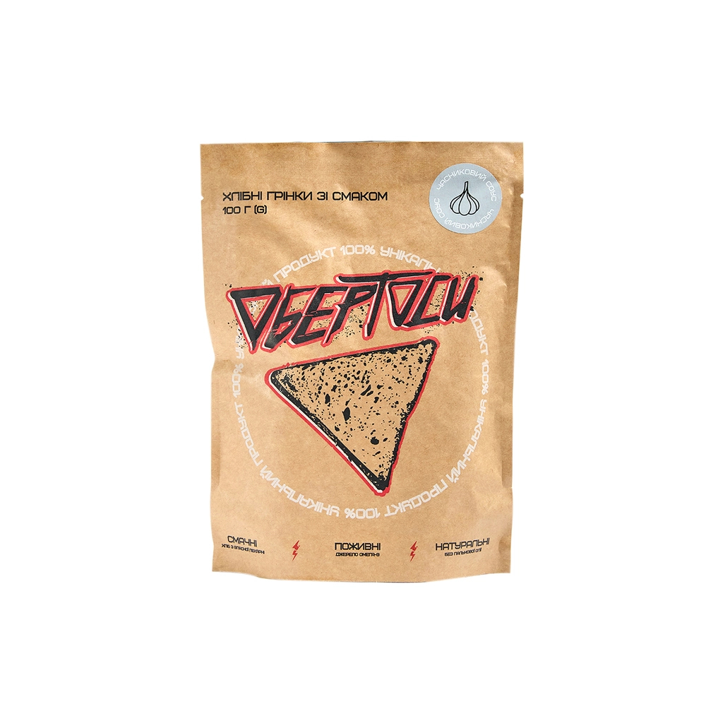 Сухарики Обертоси пшенично-житні зі смаком Часниковий соус 100 г (4820173480593) Сухарики Обертоси пшенично-житні зі смаком Часниковий соус 100 г (4820173480593)