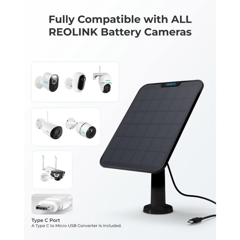Сонячна панель Reolink Solar Panel 2 Black - фото 7