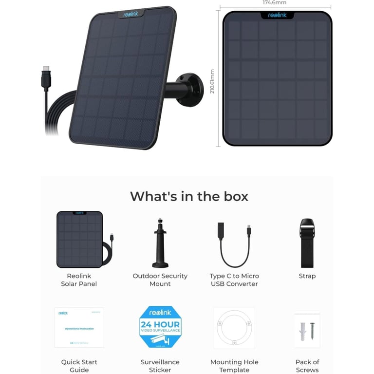 Сонячна панель Reolink Solar Panel 2 Black - фото 8