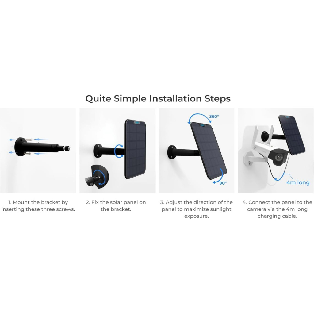 Сонячна панель Reolink Solar Panel 2 Black - фото 9 Сонячна панель Reolink Solar Panel 2 Black - фото 9