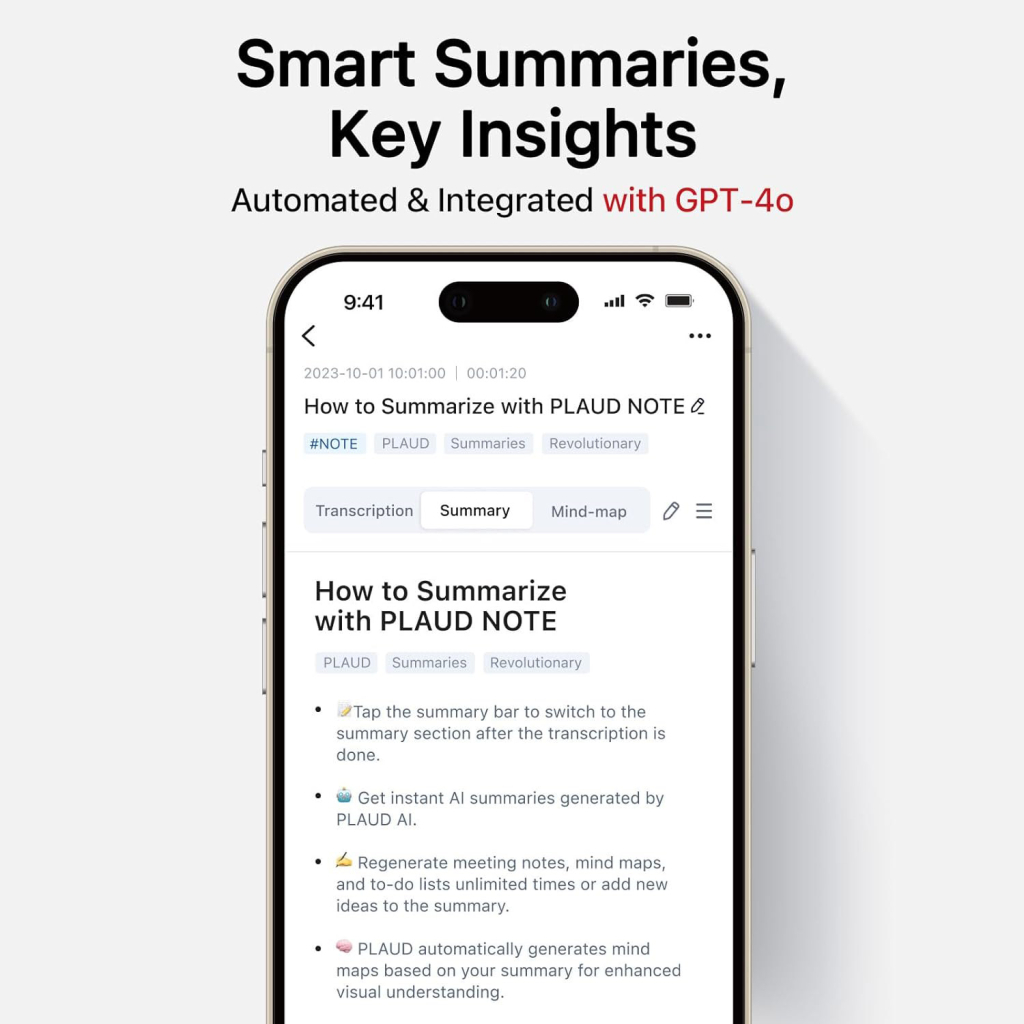 Цифровий диктофон PLAUD AI Note Black (NB-100-BL) - фото 3 Цифровий диктофон PLAUD AI Note Black (NB-100-BL) - фото 3