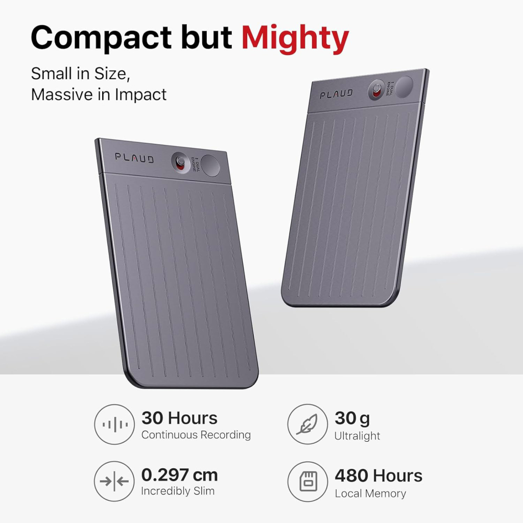 Цифровий диктофон PLAUD AI Note Black (NB-100-BL) - фото 6 Цифровий диктофон PLAUD AI Note Black (NB-100-BL) - фото 6