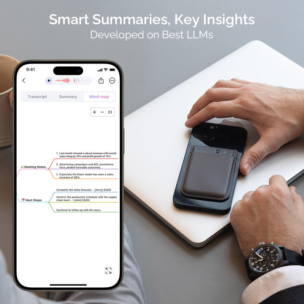 Цифровий диктофон PLAUD AI Note Silver (NB-100-SI) - фото 4 Цифровий диктофон PLAUD AI Note Silver (NB-100-SI) - фото 4