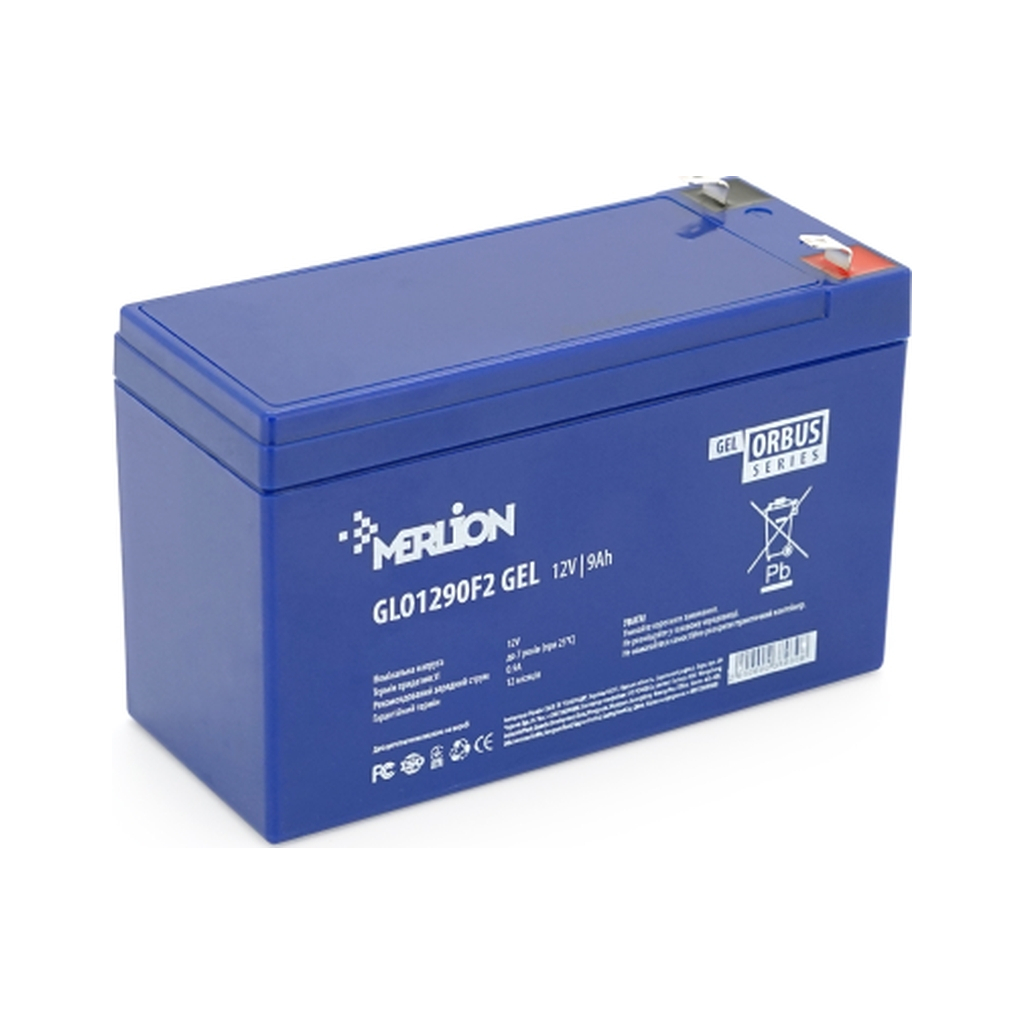 Батарея до ДБЖ Merlion GLO 12V 9Ah GEL (GLO1290F2 GEL) - фото 1