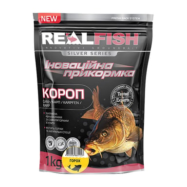 Прикормка Real Fish Silver Series Короп Горох 1kg (809.00.24) - фото 1