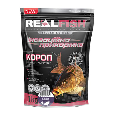 Прикормка Real Fish Silver Series Короп Слива 1kg (809.00.28) - фото 1