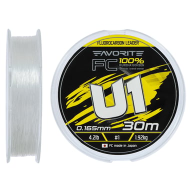 Флюорокарбон Favorite U1 FC 30m 1.0/0.165mm 4.2lb/1.92kg (1693.12.08) - фото 1