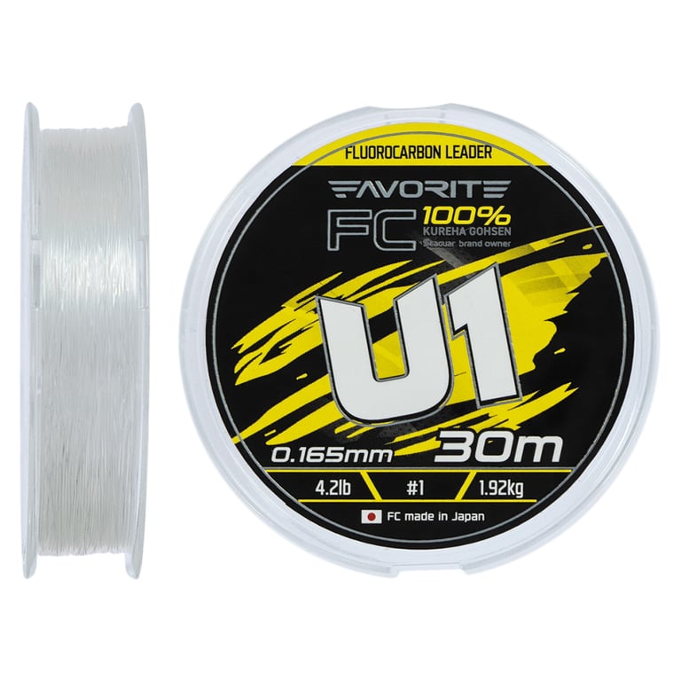 Флюорокарбон Favorite U1 FC 30m 1.0/0.165mm 4.2lb/1.92kg (1693.12.08) - фото 1