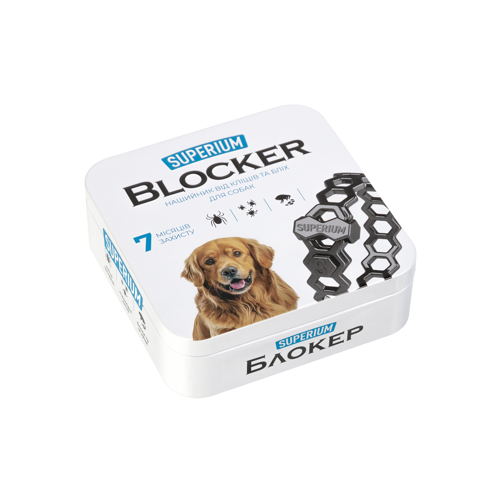 Нашийник для тварин Superium Блокер протипаразитарний для собак 70 см (9109) Нашийник для тварин Superium Блокер протипаразитарний для собак 70 см (9109)