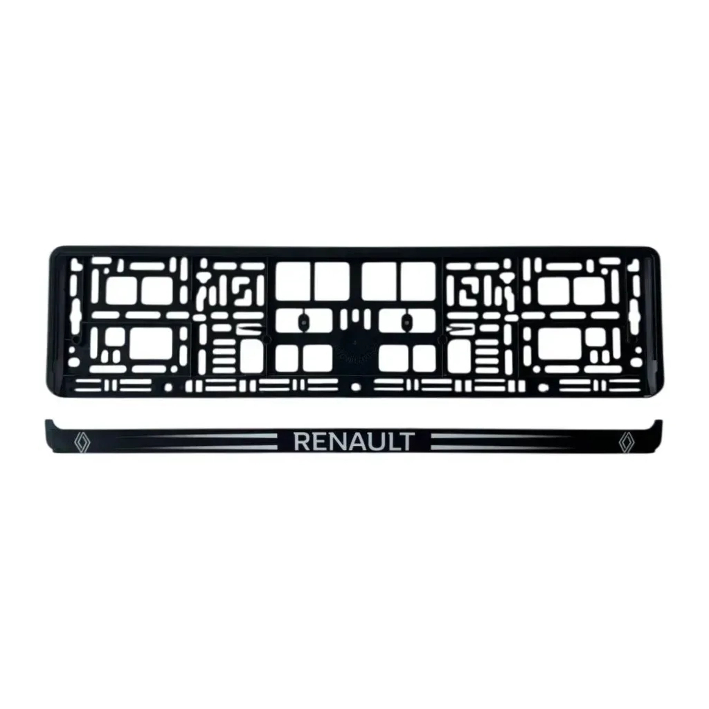 Рамка номерного знака Poputchik Renault (24-123-IS) - фото 2 Рамка номерного знака Poputchik Renault (24-123-IS) - фото 2