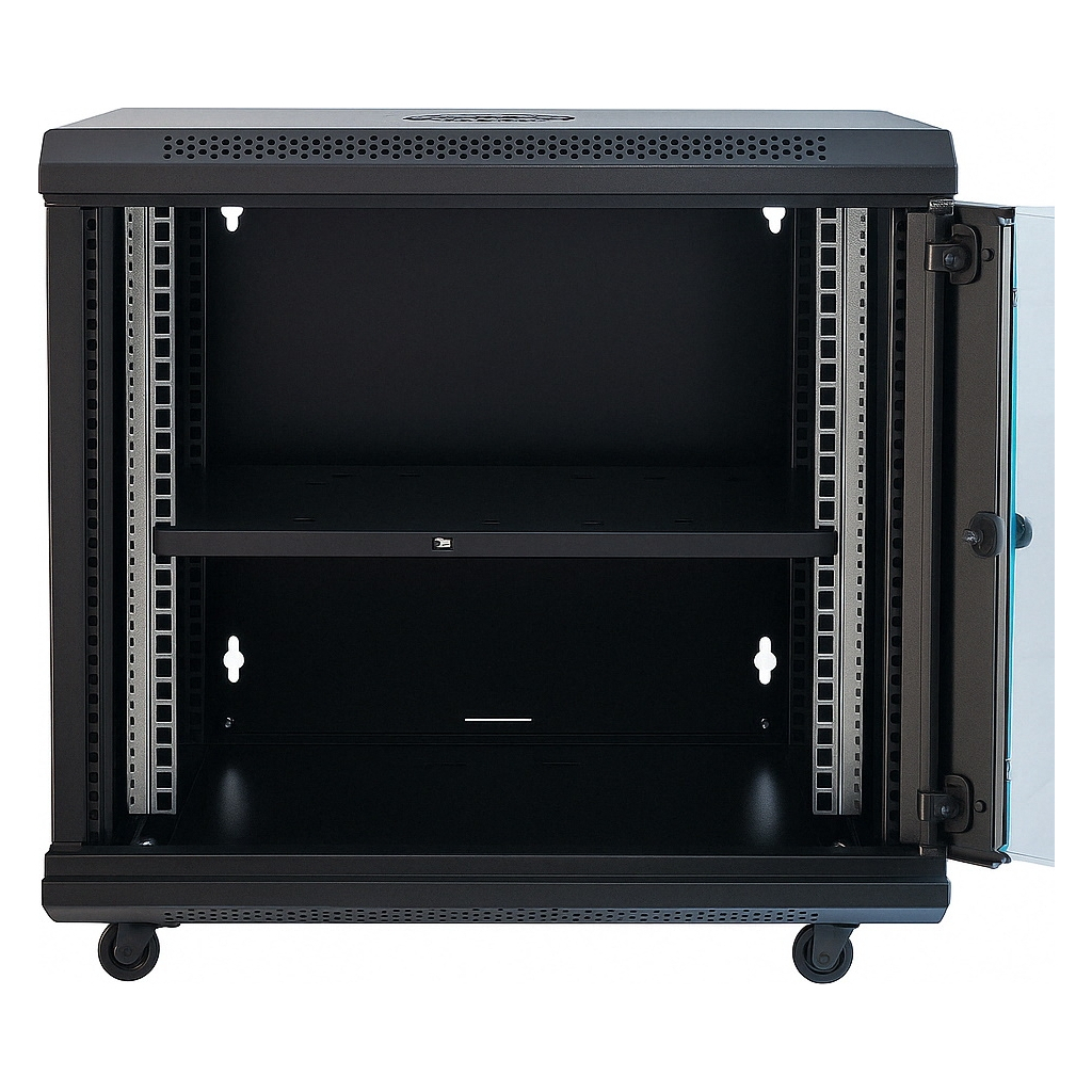 Шафа настінна GEAR 12U 19" 600x450x650 мм, + полка 19", black (GWMSN-12U-600-450) - фото 2 Шафа настінна GEAR 12U 19" 600x450x650 мм, + полка 19", black (GWMSN-12U-600-450) - фото 2