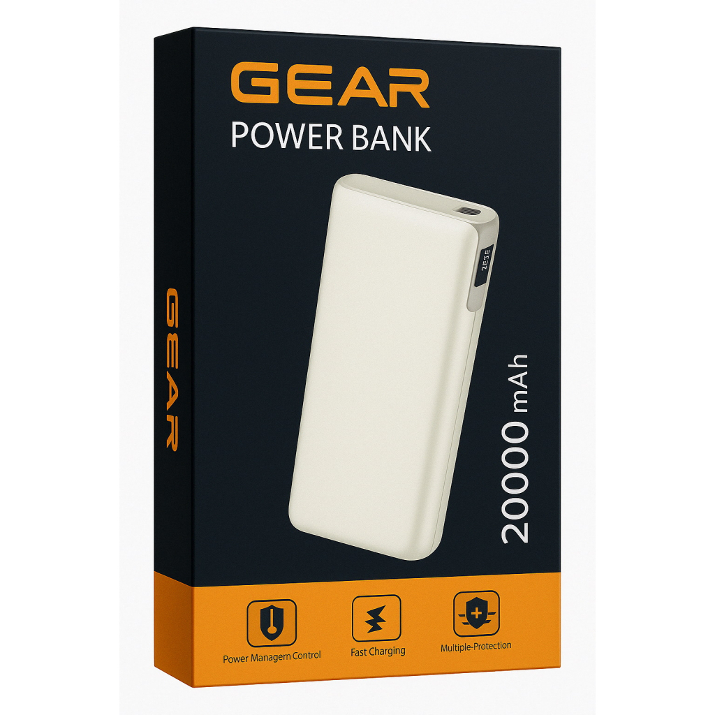 Батарея універсальна GEAR 20000mAh, PD/70W, black (DL203C) - фото 3 Батарея універсальна GEAR 20000mAh, PD/70W, black (DL203C) - фото 3