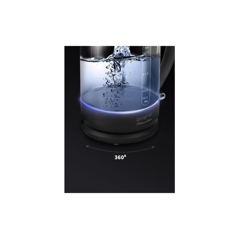Електрочайник Polaris PWK 17103CGL Water Way Pro Чорний - фото 8