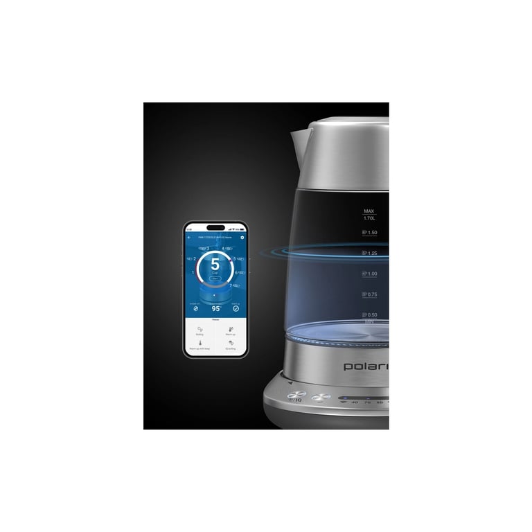 Електрочайник Polaris PWK 17115CGLD WIFI IQ Home Матовий - фото 8