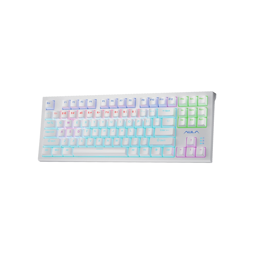 Клавіатура Aula F3032 White keycaps plus 21 Yellow keys KRGD Brown USB UA White (6948391201757) - фото 2 Клавіатура Aula F3032 White keycaps plus 21 Yellow keys KRGD Brown USB UA White (6948391201757) - фото 2
