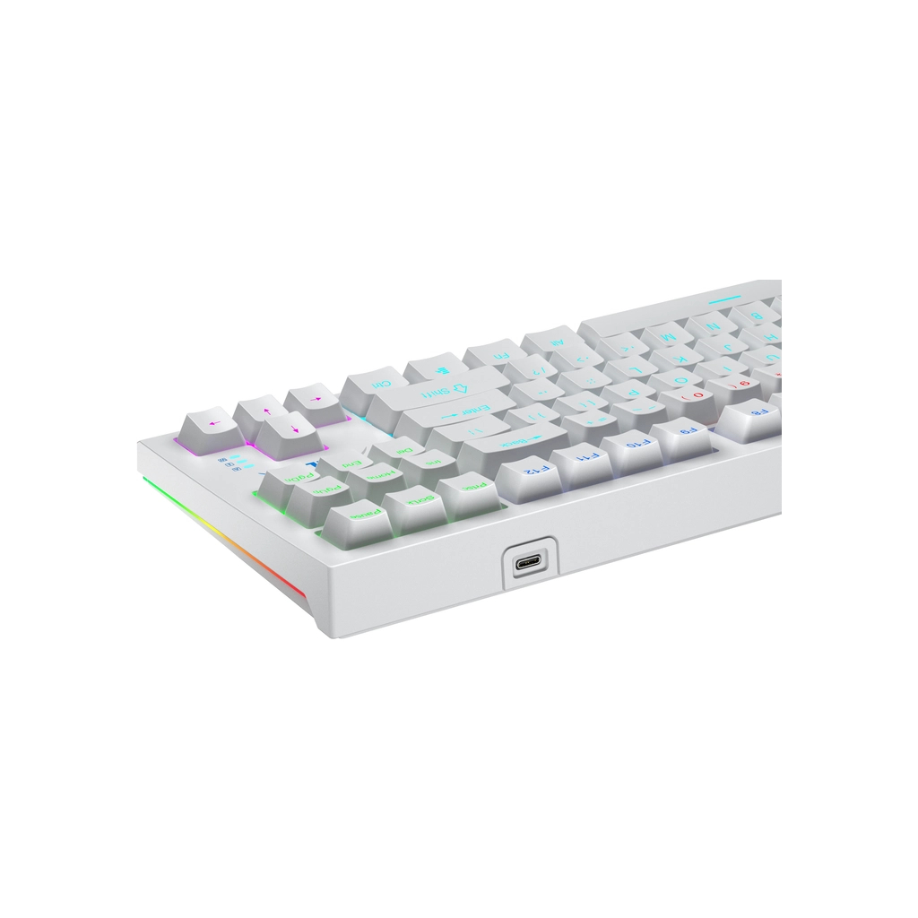 Клавіатура Aula F3032 White keycaps plus 21 Yellow keys KRGD Brown USB UA White (6948391201757) - фото 3 Клавіатура Aula F3032 White keycaps plus 21 Yellow keys KRGD Brown USB UA White (6948391201757) - фото 3