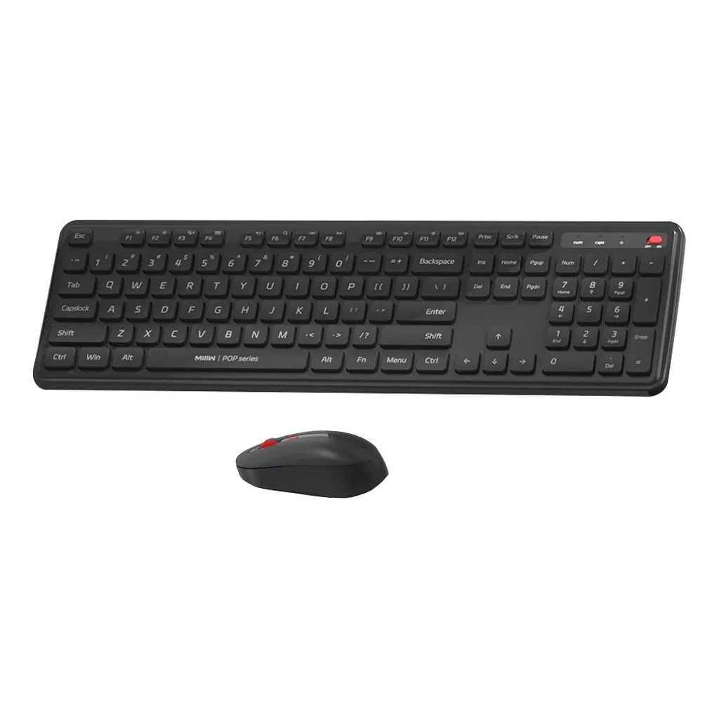 Комплект Xiaomi MiiiW Keyboard and Mouse Combo Gen 3 PB03 Wireless UA Black (MW24PB03 Black) - фото 1