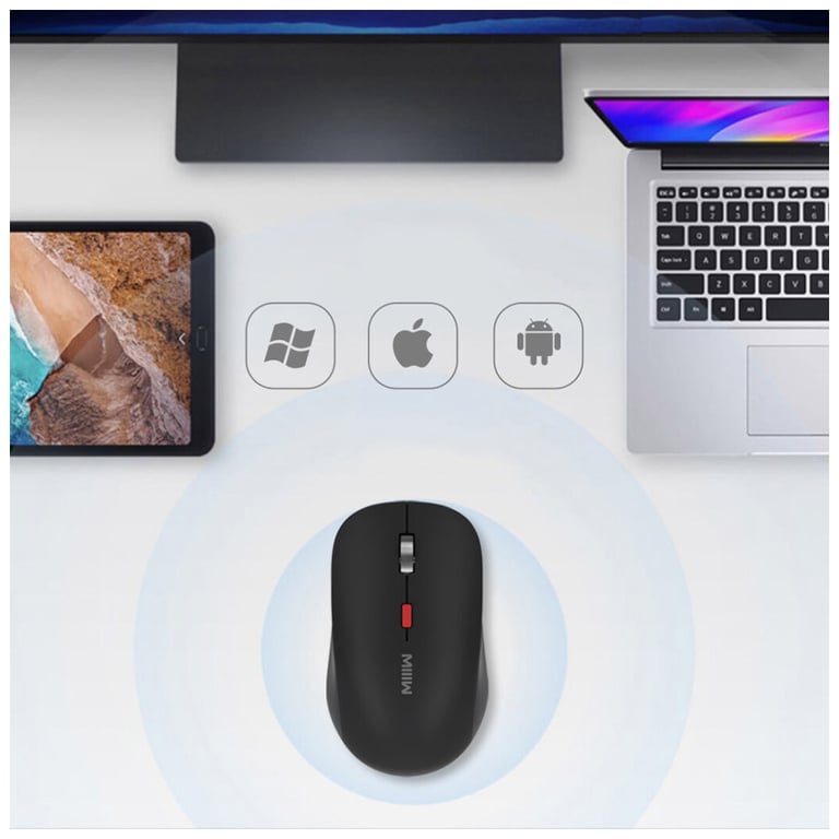 Мишка Xiaomi MiiiW Wireless/Bluetooth Black (MW23M22 Black) - фото 2