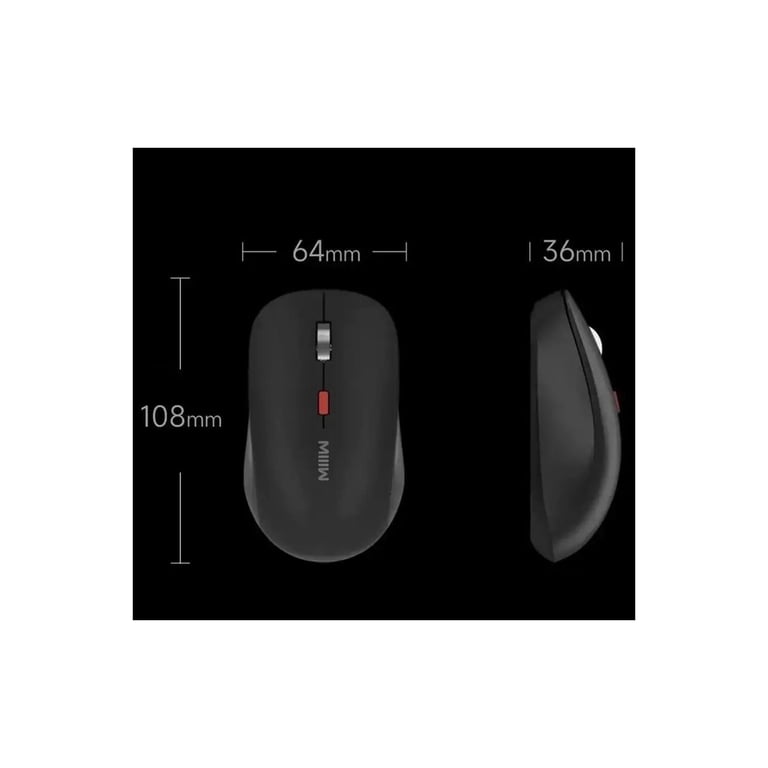 Мишка Xiaomi MiiiW Wireless/Bluetooth Black (MW23M22 Black) - фото 4
