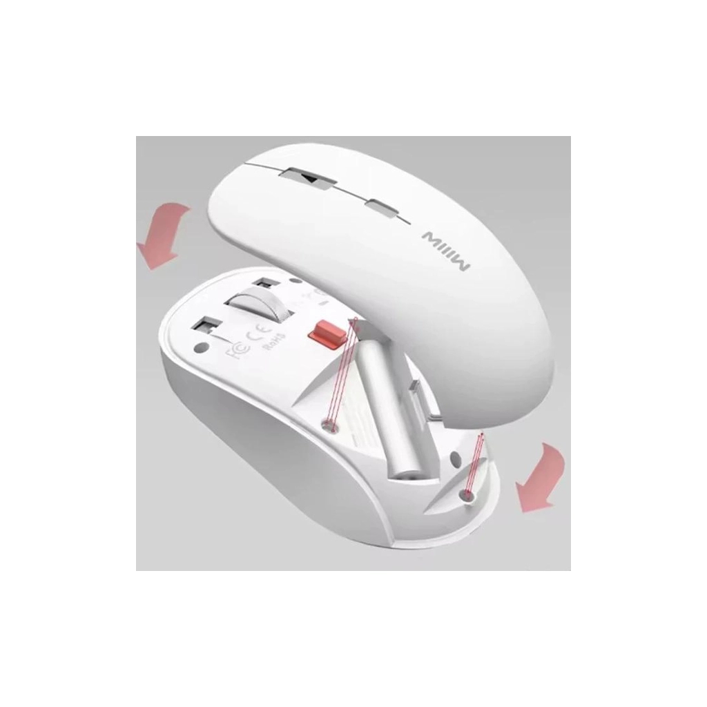 Мишка Xiaomi MiiiW Wireless/Bluetooth White (MW23M22 White) - фото 3 Мишка Xiaomi MiiiW Wireless/Bluetooth White (MW23M22 White) - фото 3