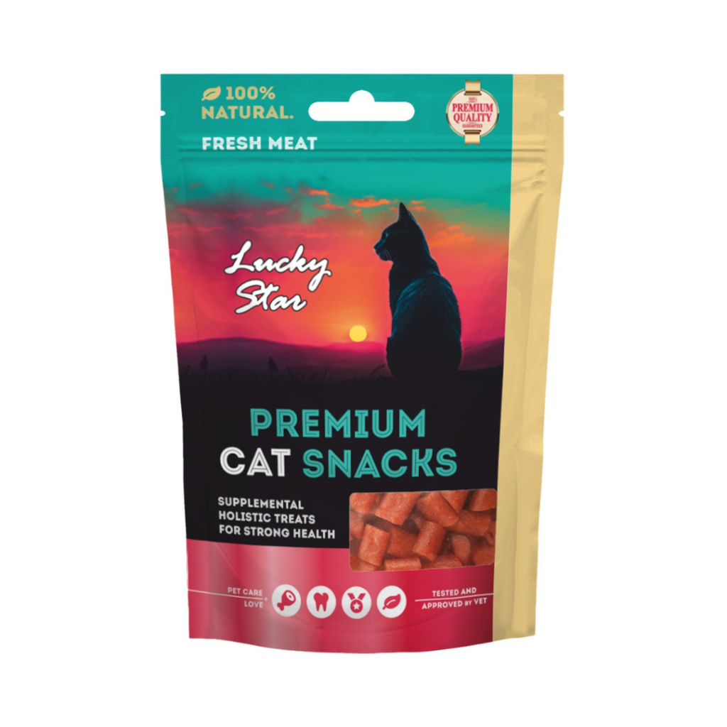 Ласощі для котів Lucky Star Шматочки в'яленого лосося 65 г (4820281500701) - фото 3 Ласощі для котів Lucky Star Шматочки в'яленого лосося 65 г (4820281500701) - фото 3