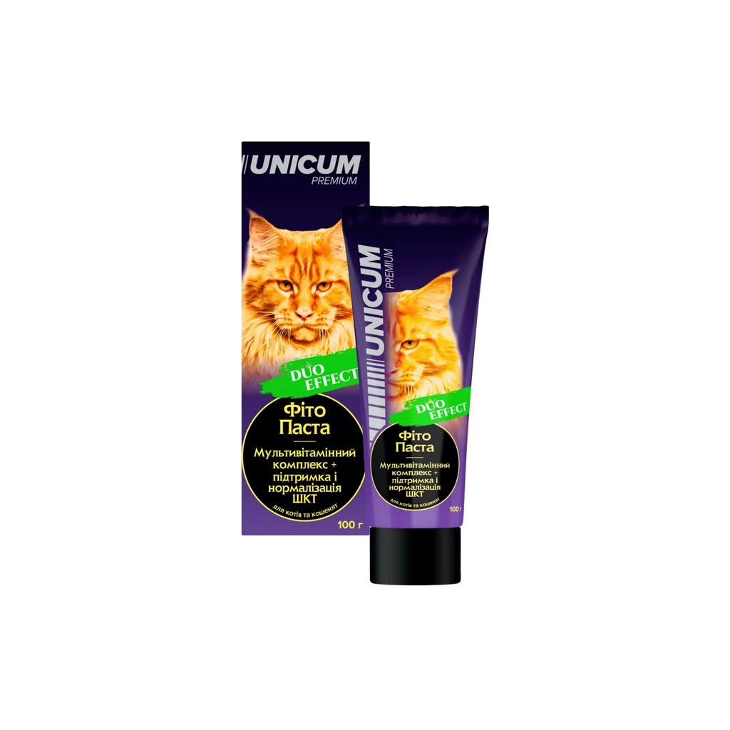 Паста для тварин Unicum Duo Мультивітамін+ШКТ для котів та кошенят 100 г (4820150208806) Паста для тварин Unicum Duo Мультивітамін+ШКТ для котів та кошенят 100 г (4820150208806)