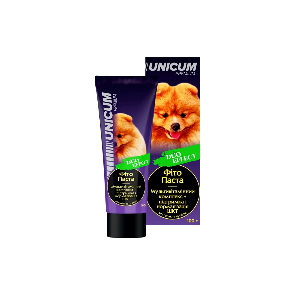 Паста для тварин Unicum Duo Мультивітамін+ШКТ для собак та цуценят 100 г (4820150208813) Паста для тварин Unicum Duo Мультивітамін+ШКТ для собак та цуценят 100 г (4820150208813)