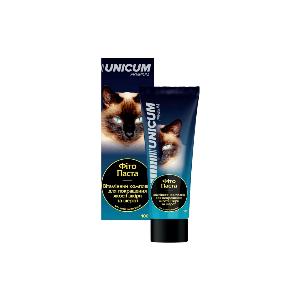 Паста для тварин Unicum комплекс для поліпшення стану шерсті та шкіри у котів та кошенят 100 г (4820150208837) Паста для тварин Unicum комплекс для поліпшення стану шерсті та шкіри у котів та кошенят 100 г (4820150208837)