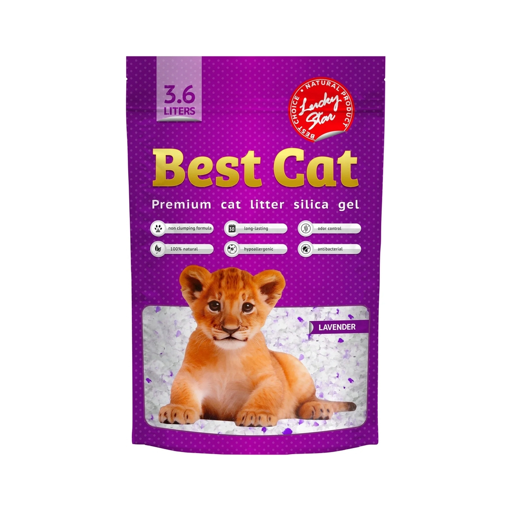 Наповнювач для туалету Best Cat Силікагелевий Purple Lawender 3.6 л (4820281500312) Наповнювач для туалету Best Cat Силікагелевий Purple Lawender 3.6 л (4820281500312)