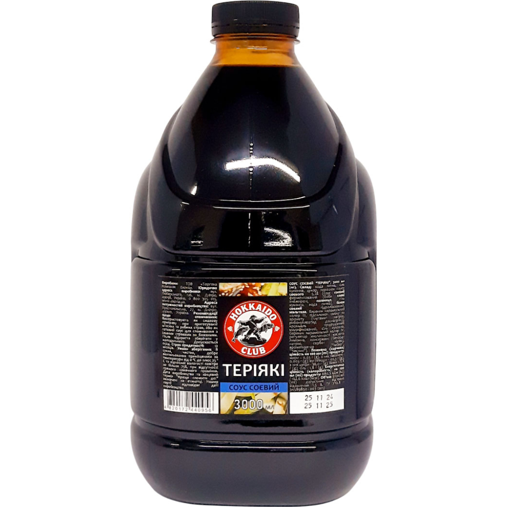 Соус Hokkaido Club Соєвий Теріякі 3 л (4820172440956) - фото 1