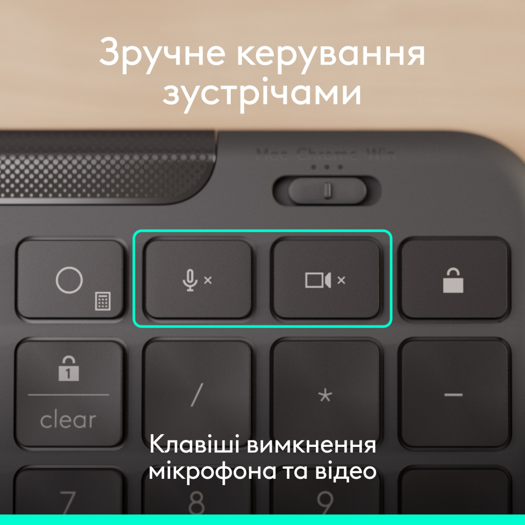 Клавіатура Logitech Signature Slim K620 for Business USB-C UA Graphite (920-013333) - фото 5 Клавіатура Logitech Signature Slim K620 for Business USB-C UA Graphite (920-013333) - фото 5