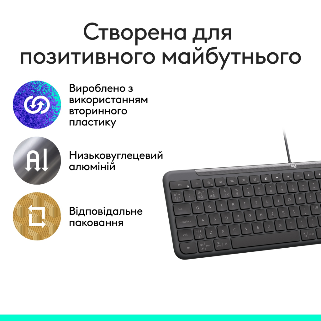 Клавіатура Logitech Signature Slim K620 for Business USB-C UA Graphite (920-013333) - фото 7 Клавіатура Logitech Signature Slim K620 for Business USB-C UA Graphite (920-013333) - фото 7