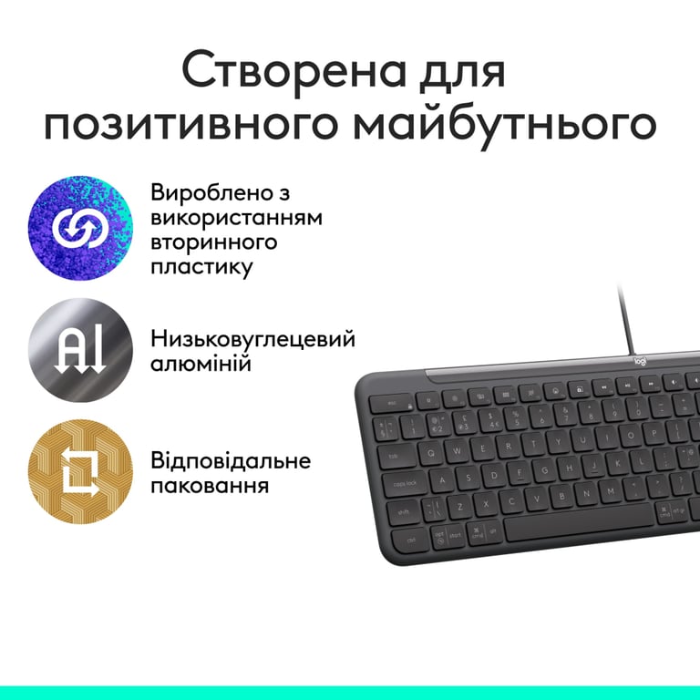 Клавіатура Logitech Signature Slim K620 for Business USB-C UA Graphite (920-013333) - фото 7