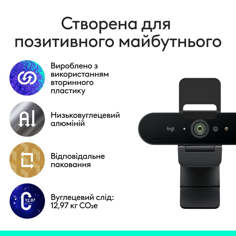 Веб-камера Logitech Brio 4K Ultra HD Graphite (960-001718) - фото 8