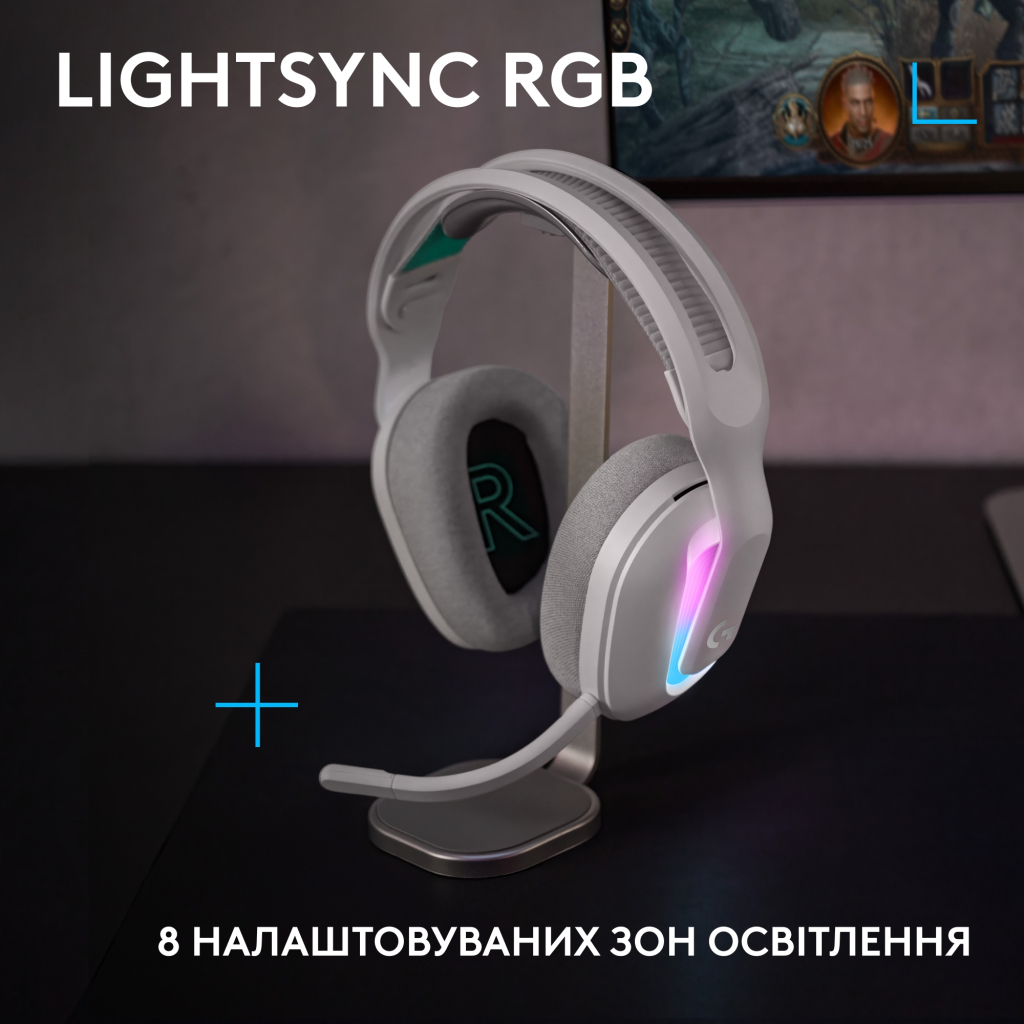 Навушники Logitech G522 Lightspeed Wireless Gaming Headset White (981-001550) - фото 4 Навушники Logitech G522 Lightspeed Wireless Gaming Headset White (981-001550) - фото 4