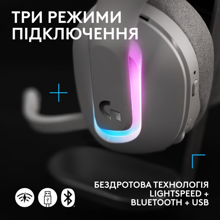 Навушники Logitech G522 Lightspeed Wireless Gaming Headset White (981-001550) - фото 7