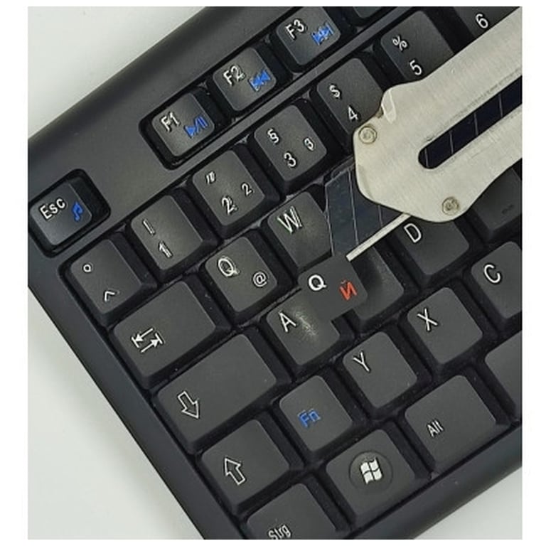 Наклейка на клавіатуру BestKey непрозора чорна, 76, помаранчевий (BKU13ORA/014) - фото 3