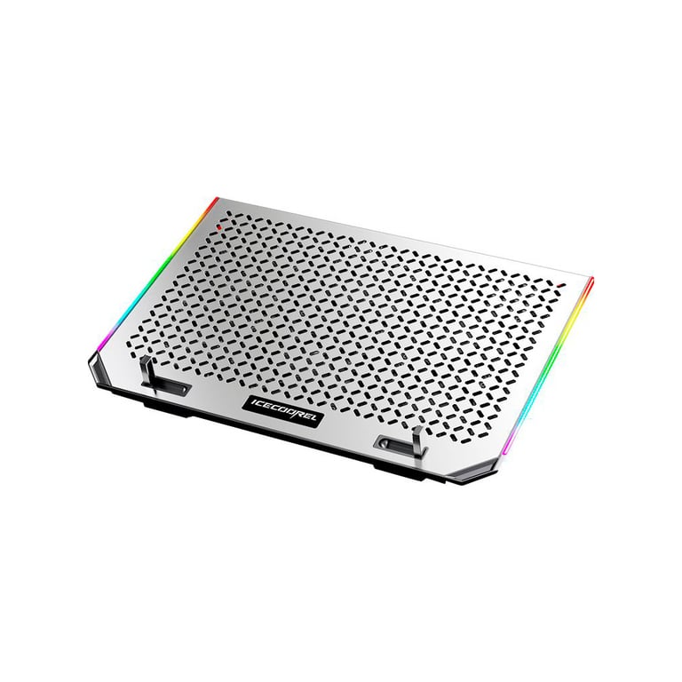Підставка до ноутбука IceCoorel 10-15.6", 6*80mm 1800 RPM, 2*USB, 366x256x23mm, RGB (A17) - фото 1