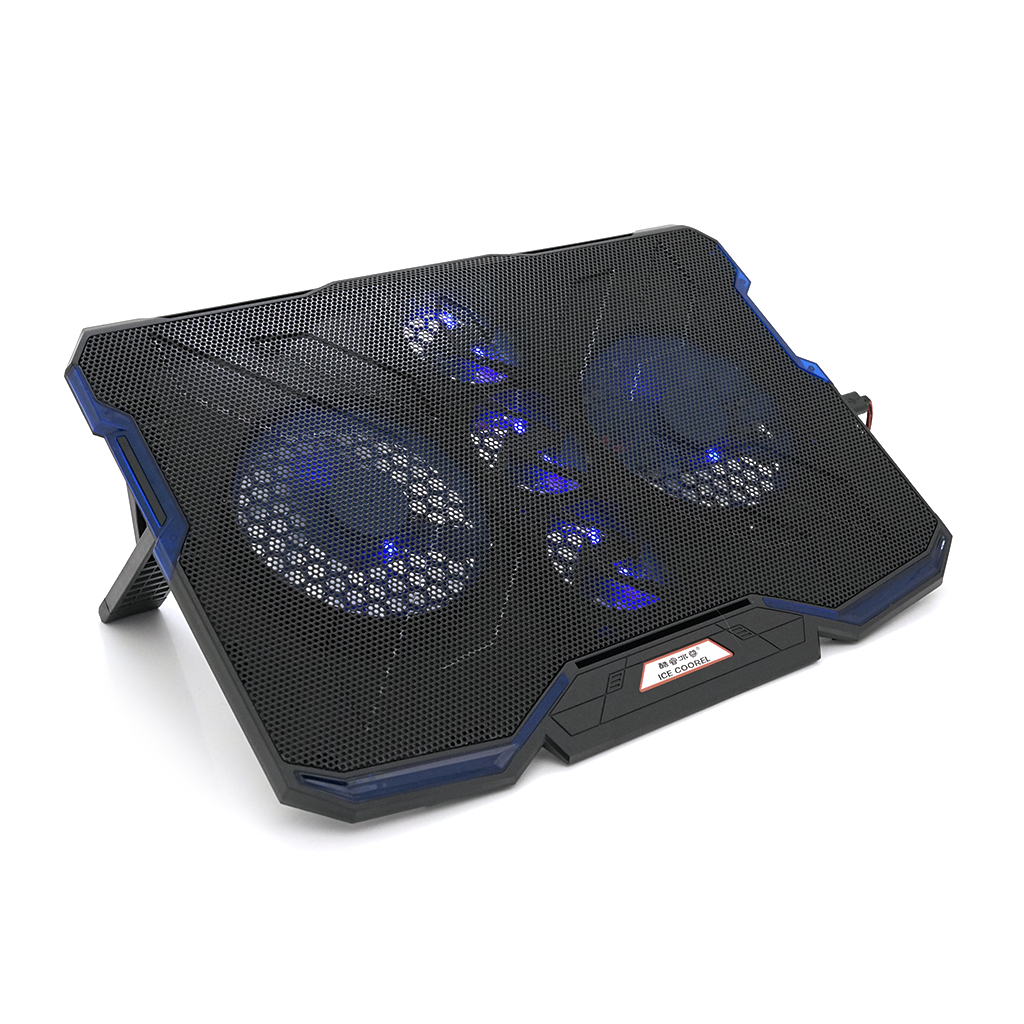 Підставка до ноутбука IceCoorel 10-15.6", 2*140mm + 3*70mm 1400 RPM, 2*USB, 410x290x26mm, Blue (A2) - фото 1 Підставка до ноутбука IceCoorel 10-15.6", 2*140mm + 3*70mm 1400 RPM, 2*USB, 410x290x26mm, Blue (A2) - фото 1