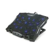 Підставка до ноутбука IceCoorel 10-17", 15*60mm 2500 RPM, TYPE-C+USB, 400x305x39mm, Black (K12) - фото 1