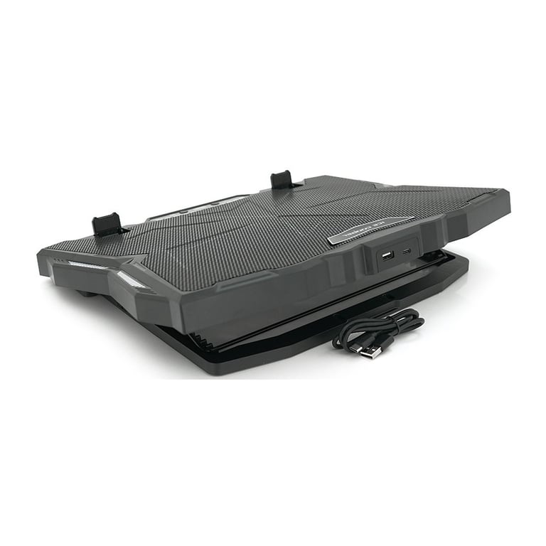 Підставка до ноутбука IceCoorel 10-17", 15*60mm 2500 RPM, TYPE-C+USB, 400x305x39mm, Black (K12) - фото 3