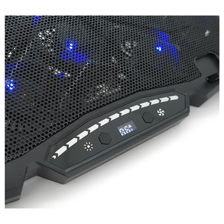 Підставка до ноутбука IceCoorel 10-17", 15*60mm 2500 RPM, TYPE-C+USB, 400x305x39mm, Black (K12) - фото 4