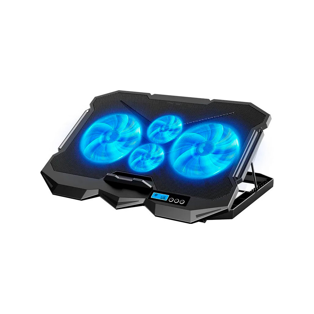 Підставка до ноутбука IceCoorel 10-17", 2*125mm + 2*70mm 2600 RPM, 385x280x28mm, Black (K22) - фото 1