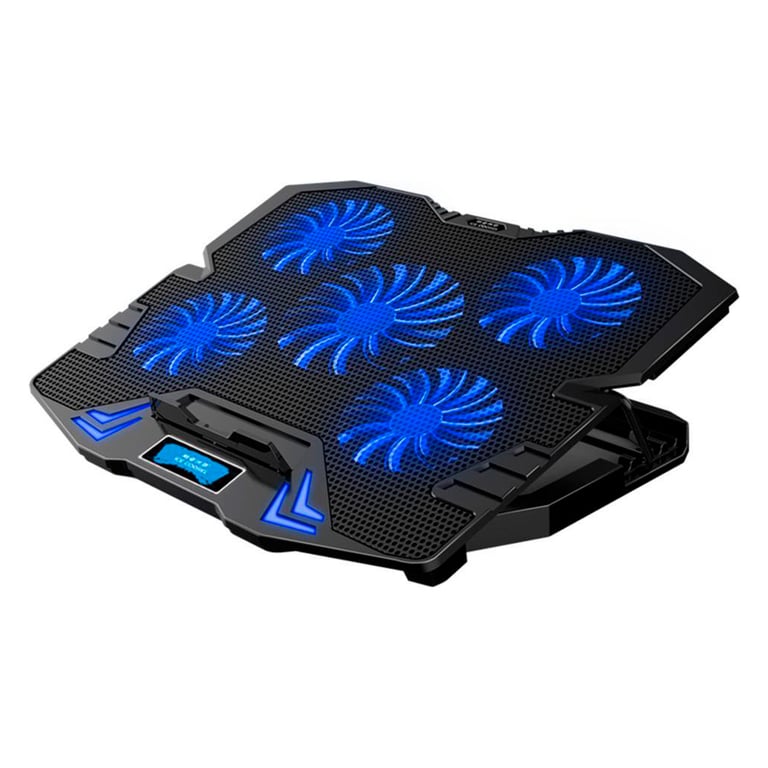 Підставка до ноутбука IceCoorel 10-15", 1*125mm 1400 RPM + 4*70mm 2500 RPM, 2*USB, 365x297x30mm, Blue (K5Bl) - фото 1