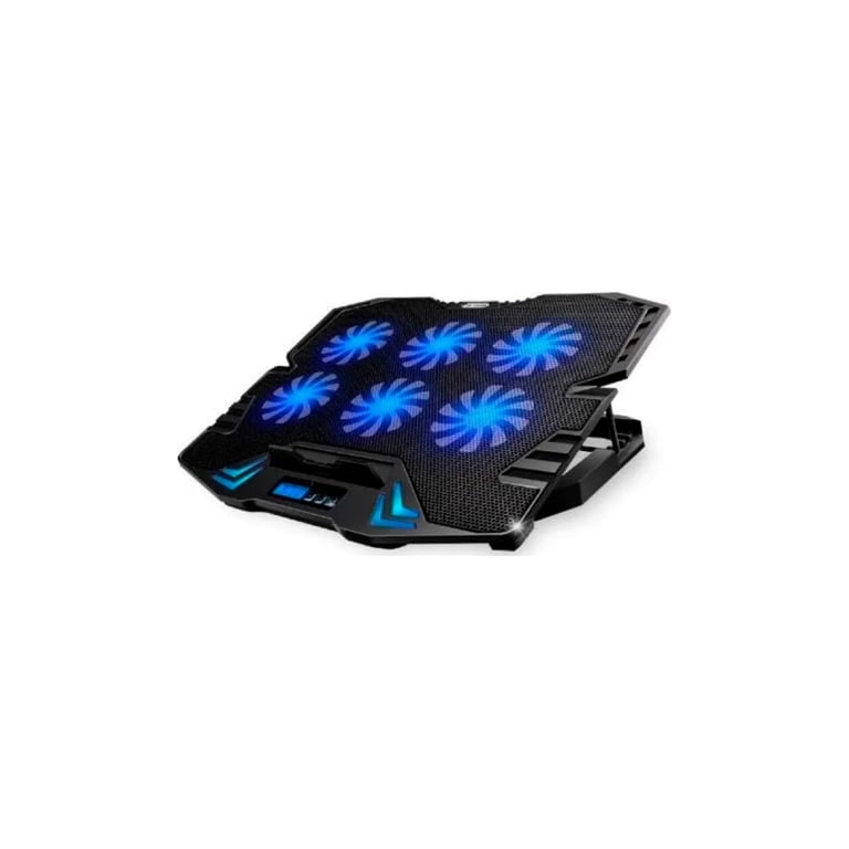 Підставка до ноутбука IceCoorel 10-17", 6*70mm 1800 RPM, 2*USB, + LCD, 365*297*30mm, Black (K8) - фото 1