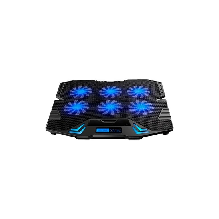 Підставка до ноутбука IceCoorel 10-17", 6*70mm 1800 RPM, 2*USB, + LCD, 365*297*30mm, Black (K8) - фото 2