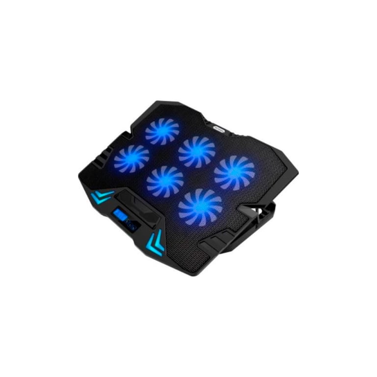 Підставка до ноутбука IceCoorel 10-17", 6*70mm 1800 RPM, 2*USB, + LCD, 365*297*30mm, Black (K8) - фото 3
