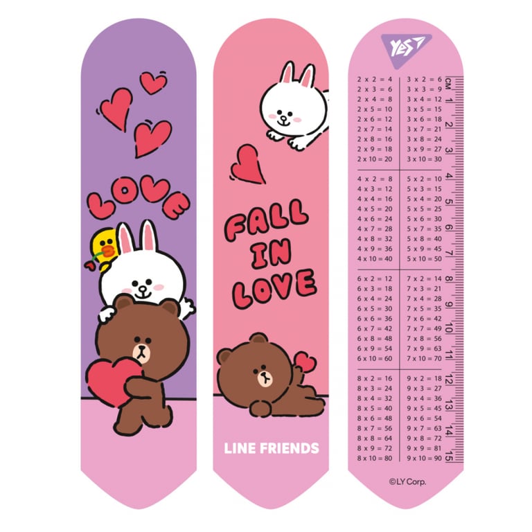 Закладки для книг Yes 2D Line Friends love (708134)